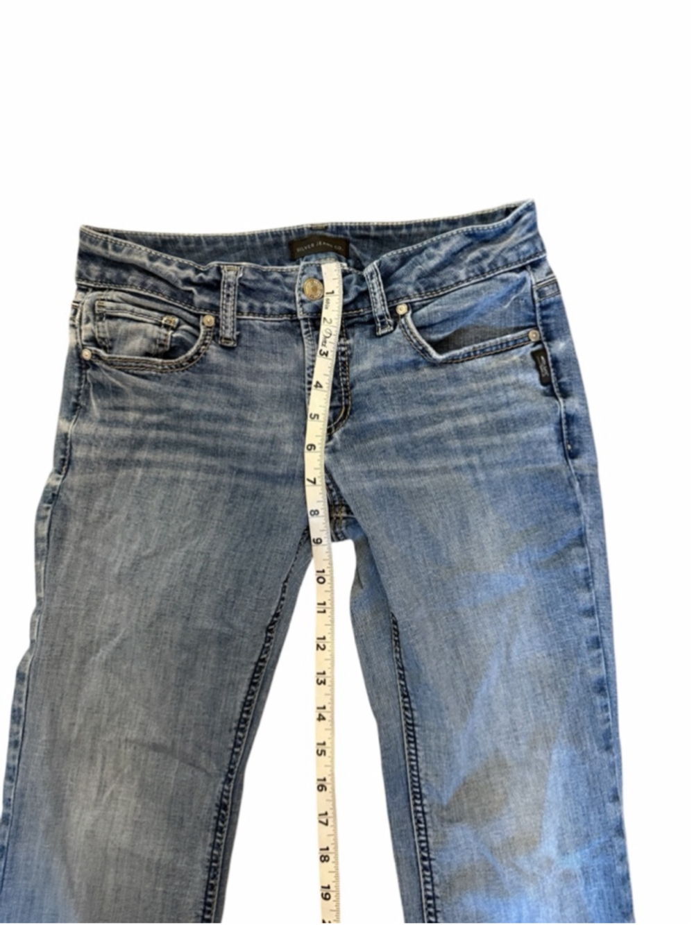 Silver Jeans Co Medium Wash Straight Leg Stretch Denim Jeans Women’s 29 - Picture 8 of 12